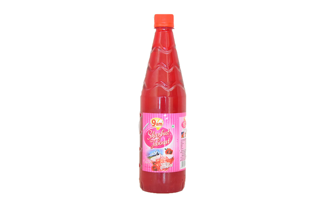 9am Sharbat E Jannat Rose Flavour   Plastic Bottle  750 millilitre